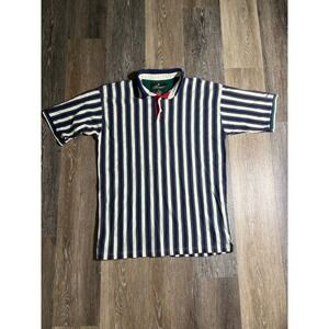 Duck Head Tour Polo Shirt Mens Large Multi Color Good Vertical Stripe Cotton